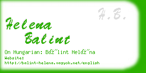 helena balint business card